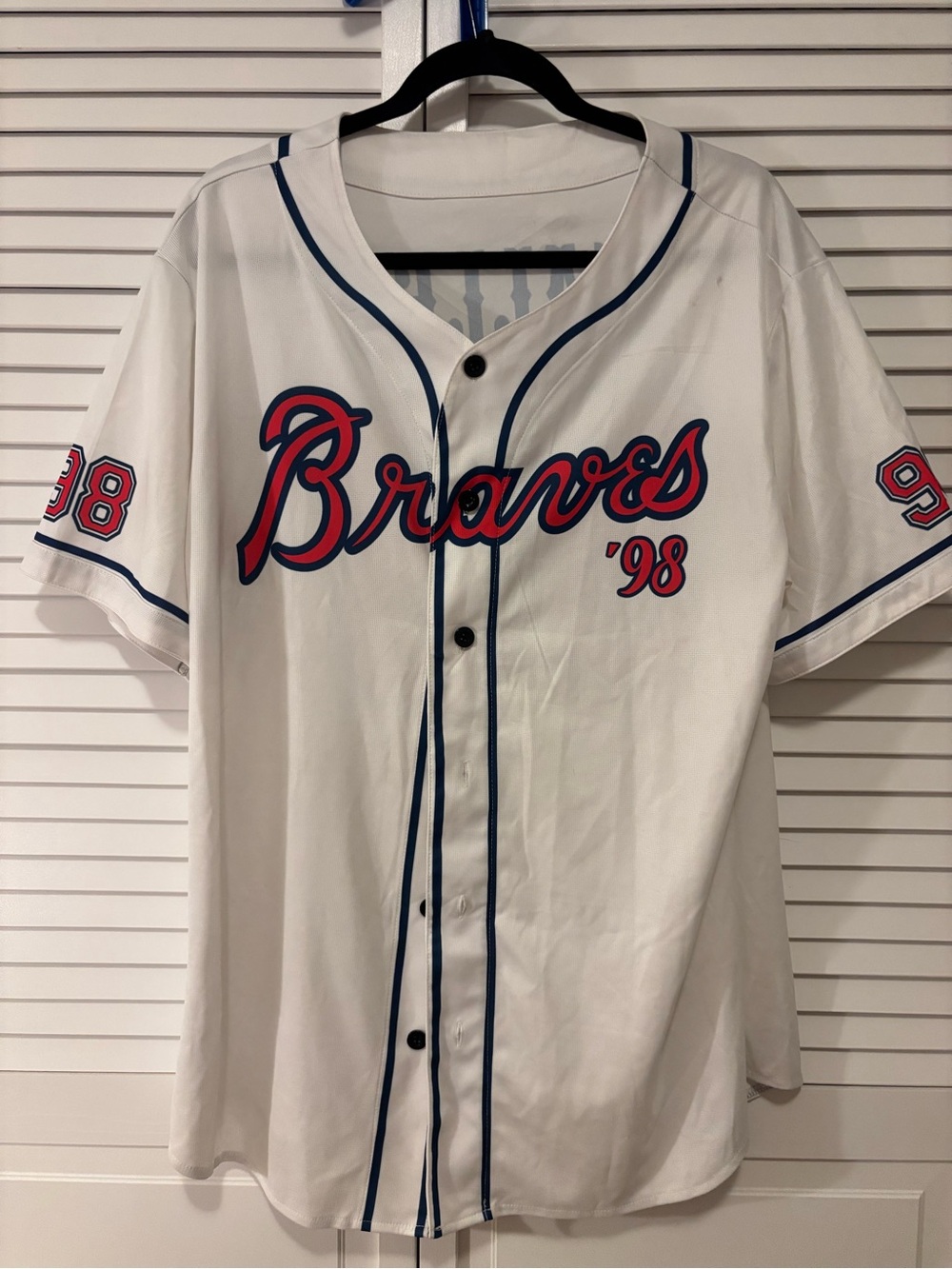 Braves ’98 Morgan Wallen White Baseball Jersey - Men’s Shirt